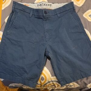 Dockers Men's Navy Flat Front Shorts